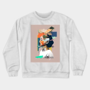 Modern asian woman in pop-art style Crewneck Sweatshirt